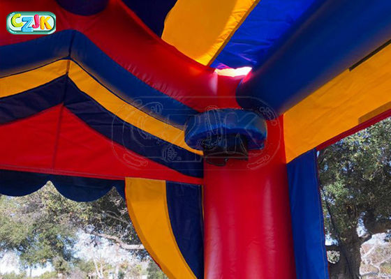 Commercial Blow Up Bounce House With Waterslide Plato Vinyl PVC Material