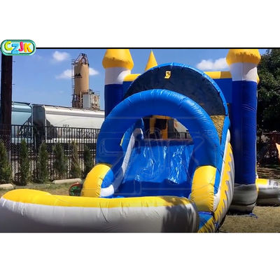 Strong Inflatable Obstacle Course / Waterproof Castle Bounce House With Slide