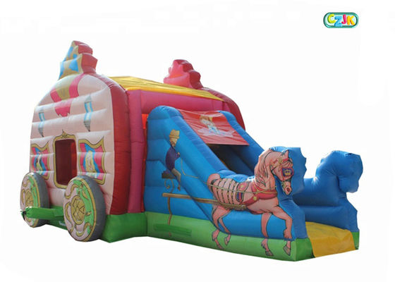 Commercial Princess Carriage Inflatable Combo Jumping Bouncer House