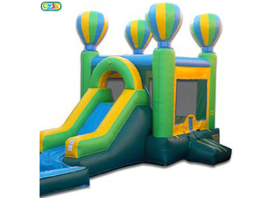 Balloon Theme Inflatable Castle Air Bouncer House With Slide Customized