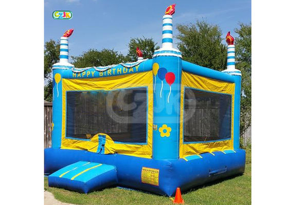 Happy Birthday Inflatable Jumping Castle / Jumping Blow Up Castle 1 - 3 Years Warranty