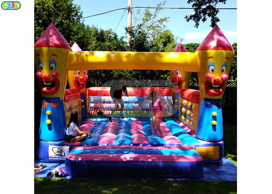 Outdoor Clown Big Moonwalk Adult Size Bounce House Support Customization