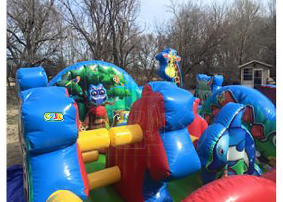 Animal Kingdom Theme Inflatable Toddler Playground / Kids Inflatable Playground